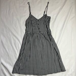 Divided Black and White Sundress Spaghetti Strap Casual